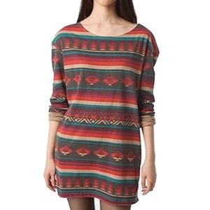Urban Outfitters Truly Madly Deeply Navajo Print Tunic Sweater Dress